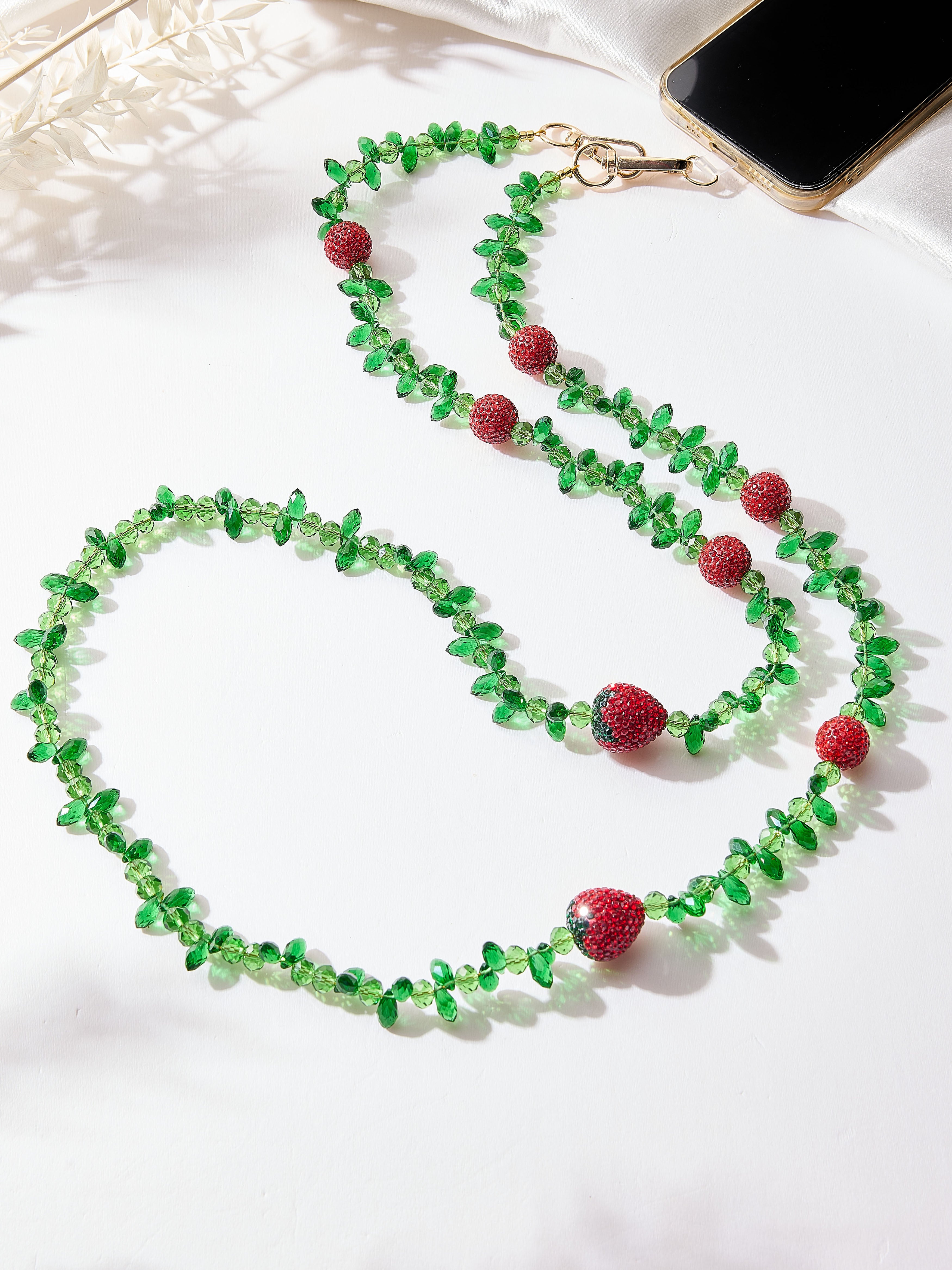 Strawberry Crystal Crossbody Lanyard PC5704