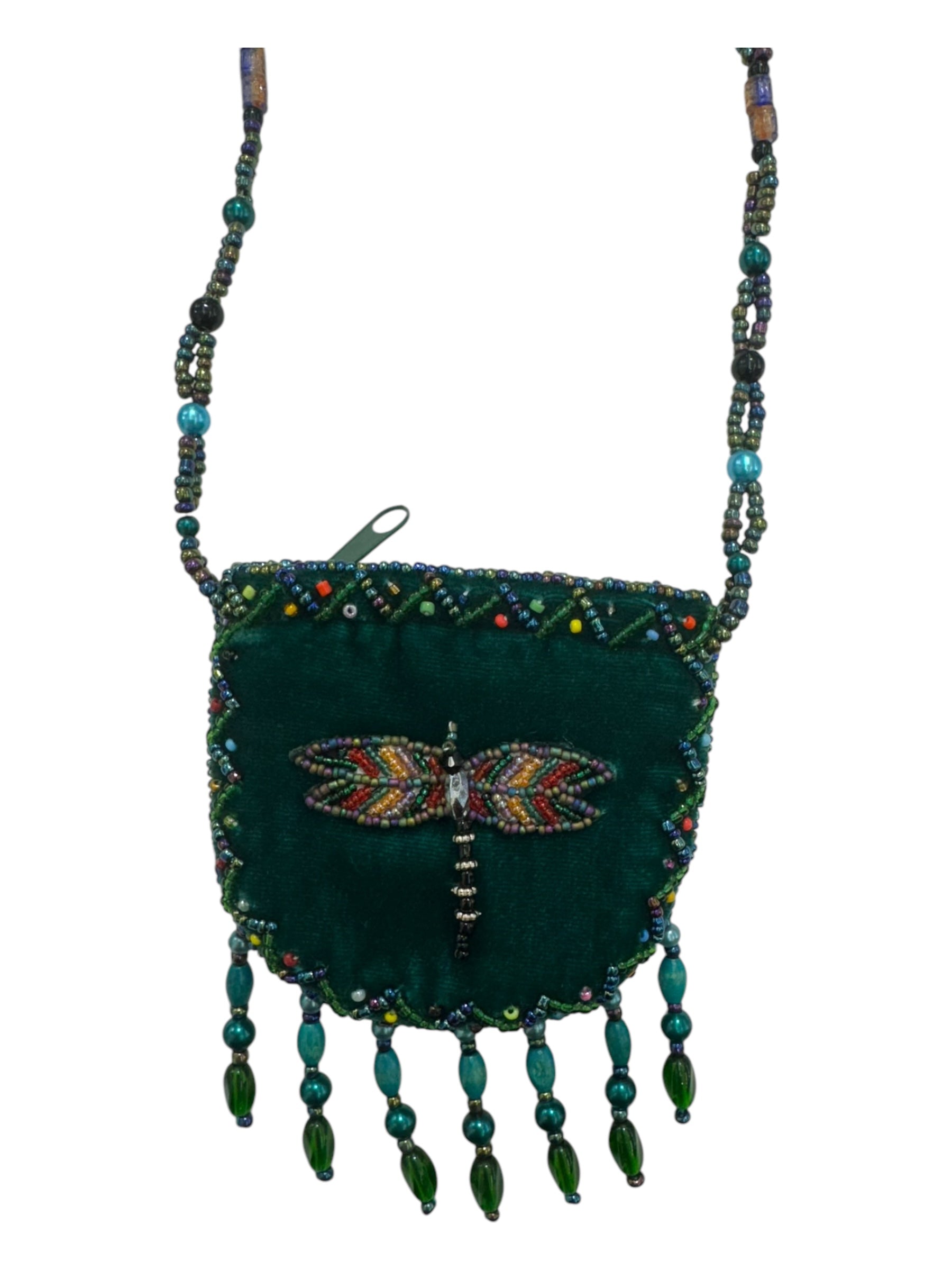 Dragonfly Velvet Mini Necklace Charm Bag V0704-Dragonfly