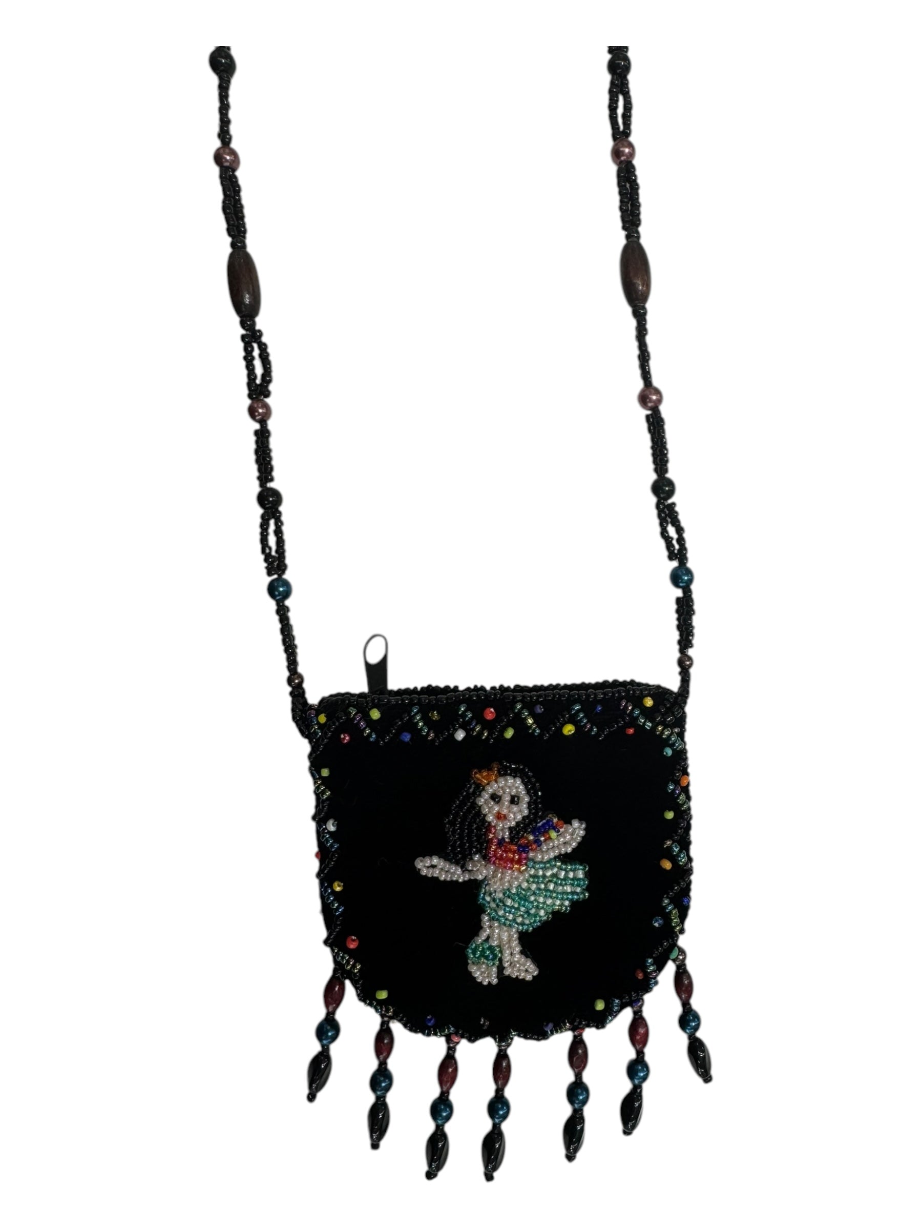 Hula Girl Velvet Mini Necklace Charm Bag V0704-Girl