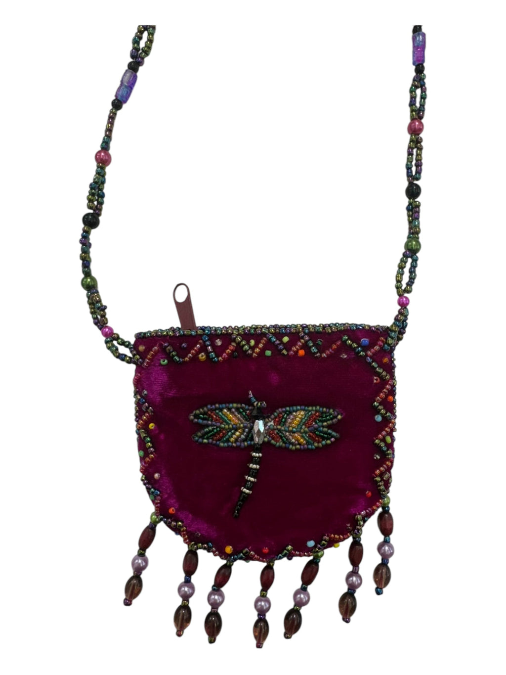 Dragonfly Velvet Mini Necklace Charm Bag V0704-Dragonfly
