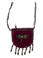 Dragonfly Velvet Mini Necklace Charm Bag V0704-Dragonfly