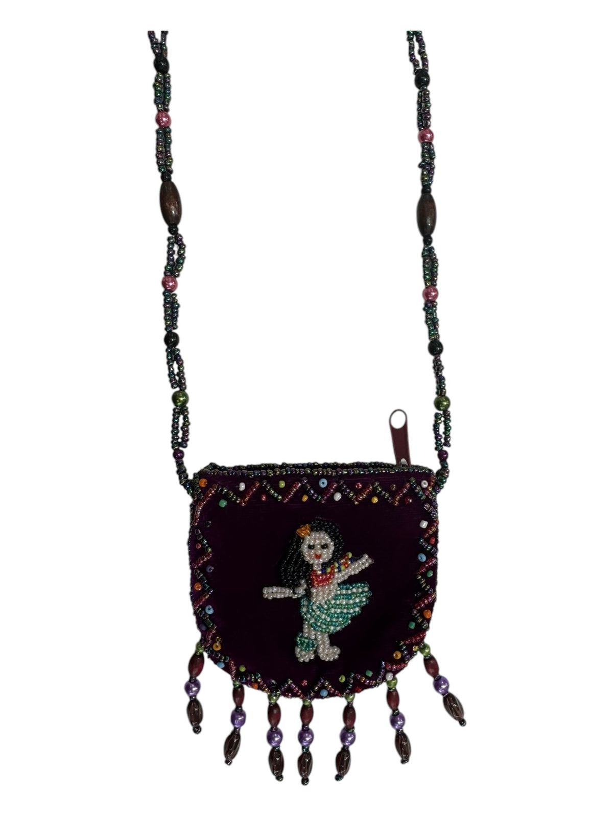 Hula Girl Velvet Mini Necklace Charm Bag V0704-Girl
