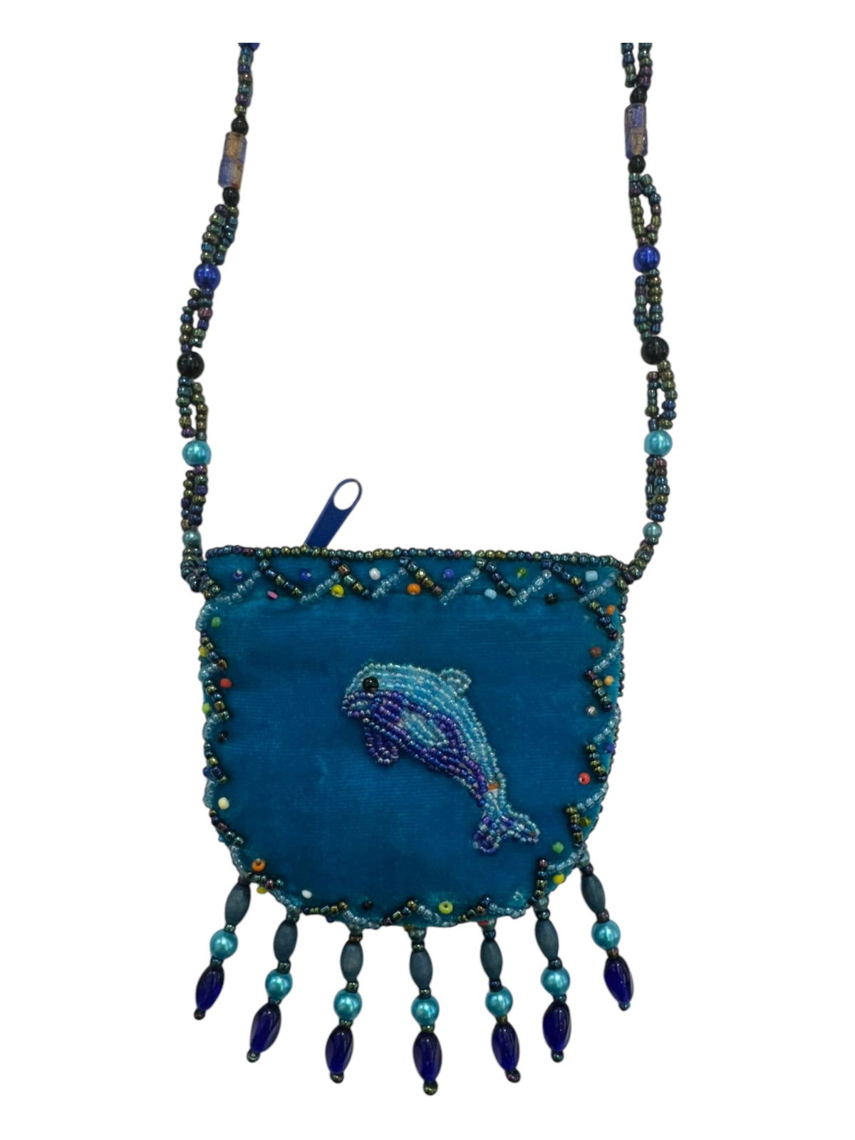 Dolphin Velvet Mini Necklace Charm Bag V0704-Dolphin
