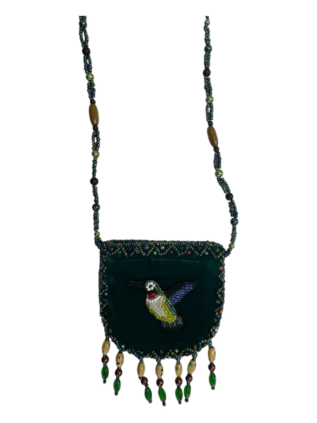 Bird Velvet Mini Necklace Charm Bag V0704-Bird