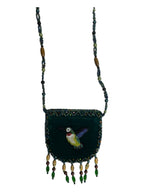 Bird Velvet Mini Necklace Charm Bag V0704-Bird