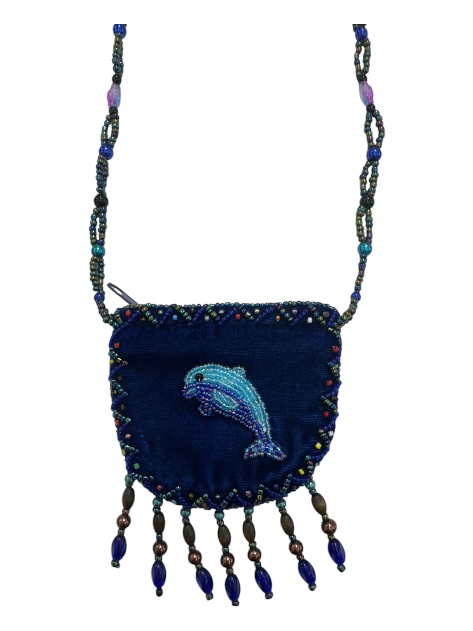Dolphin Velvet Mini Necklace Charm Bag V0704-Dolphin