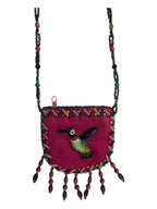 Bird Velvet Mini Necklace Charm Bag V0704-Bird