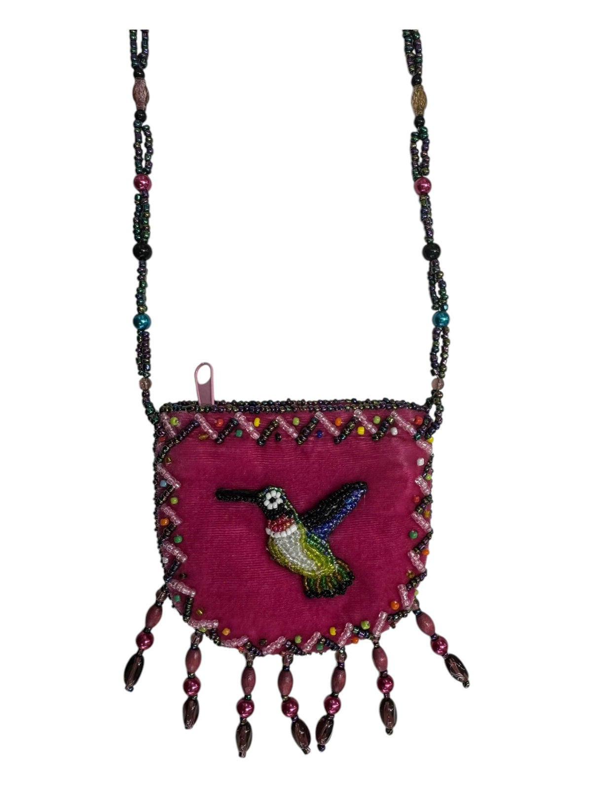 Bird Velvet Mini Necklace Charm Bag V0704-Bird