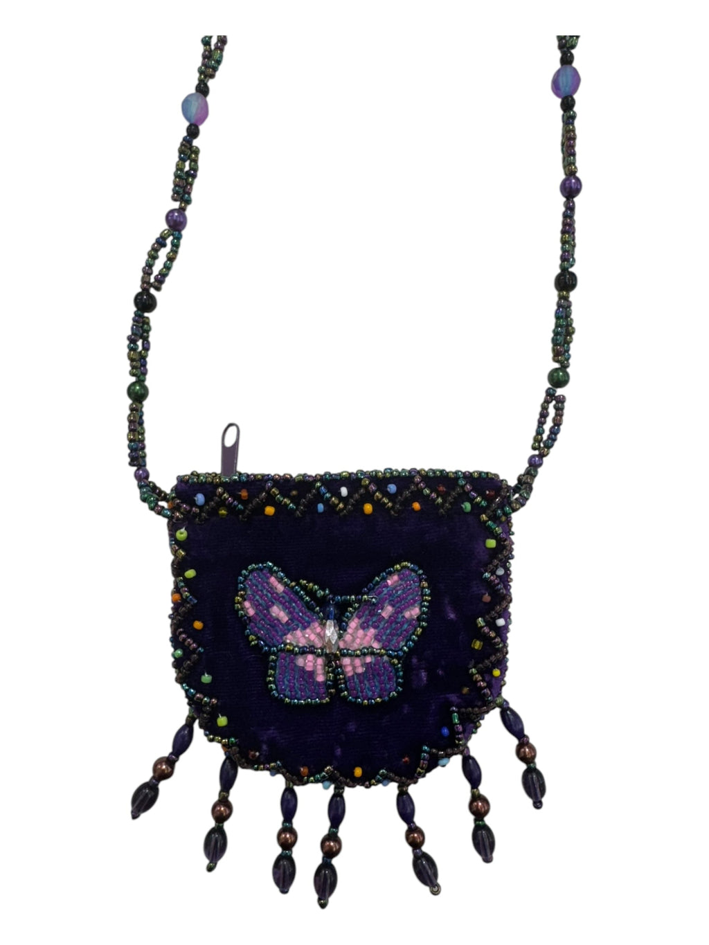 Butterfly Velvet Mini Necklace Charm Bag V0704- Butterfly