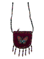Butterfly Velvet Mini Necklace Charm Bag V0704- Butterfly