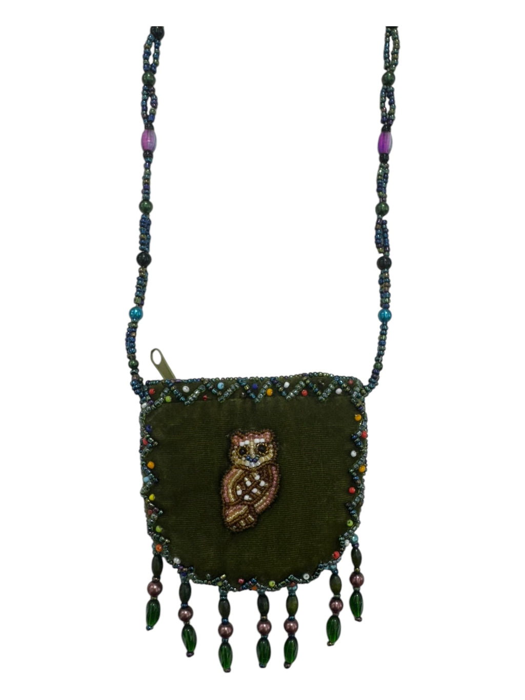 Owl Velvet Mini Necklace Charm Bag V0704-Owl