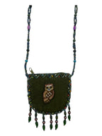 Owl Velvet Mini Necklace Charm Bag V0704-Owl