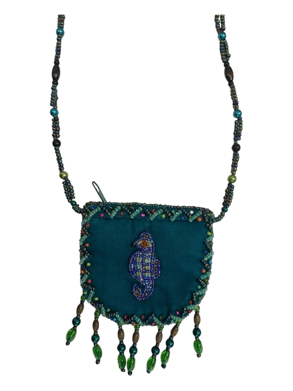 Seahorse Velvet Mini Necklace Charm Bag V0704-Seahorse