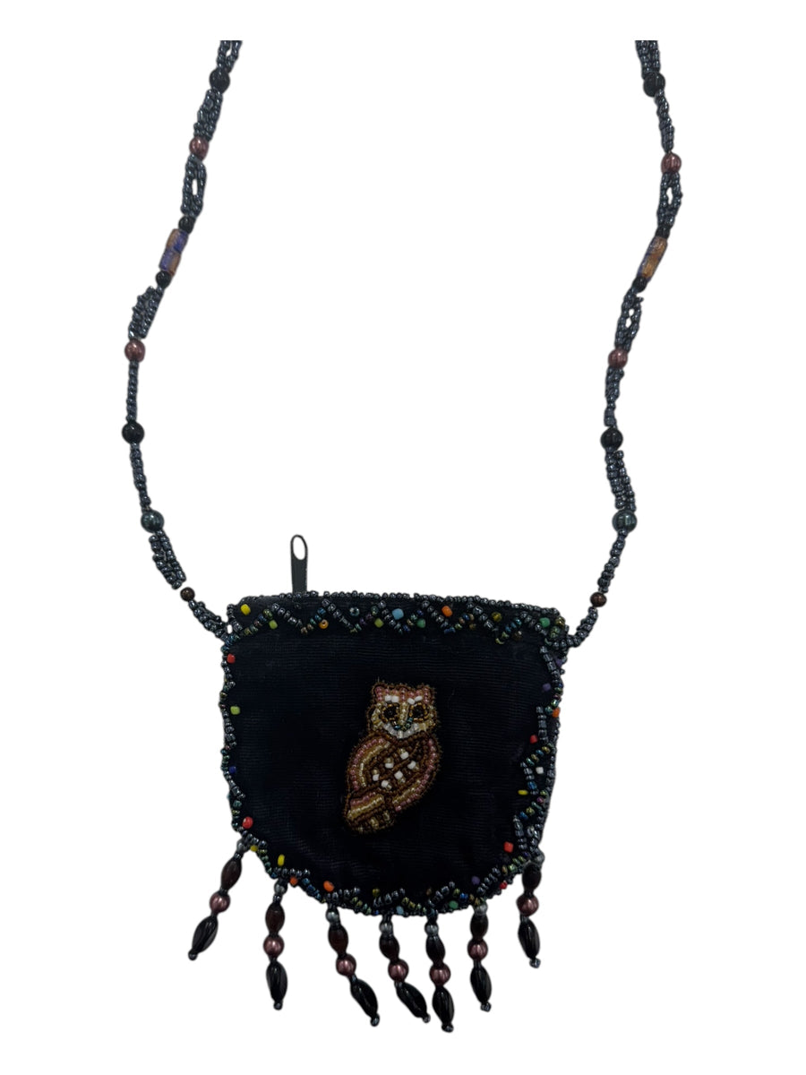 Owl Velvet Mini Necklace Charm Bag V0704-Owl
