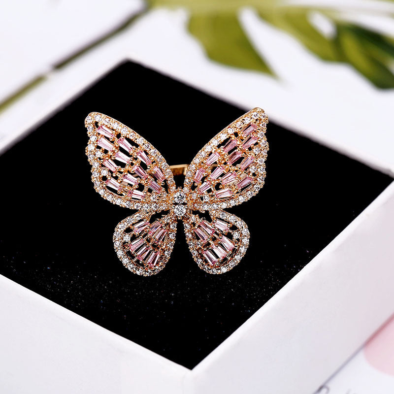 Butterfly Cubic Zirconia Ring R1623