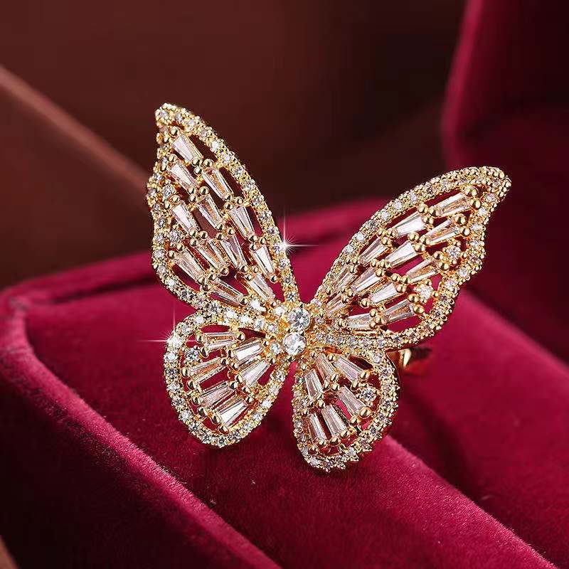Butterfly Cubic Zirconia Ring R1623
