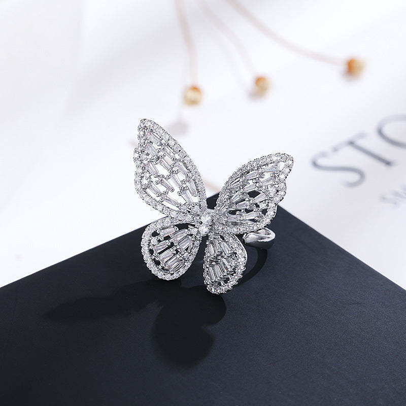 Butterfly Cubic Zirconia Ring R1623