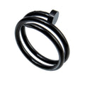 Nail Three Laps Stainless Steel Rings R2125-Black