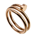 Nail Three Laps Stainless Steel Rings R2125-RG