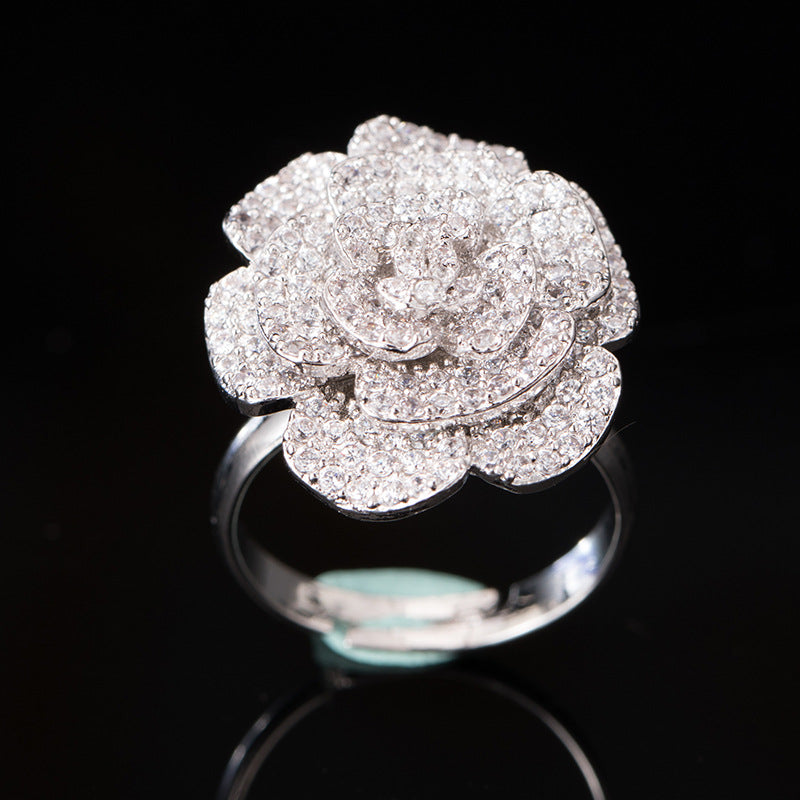 Flower Cubic Zirconia Rings R2224