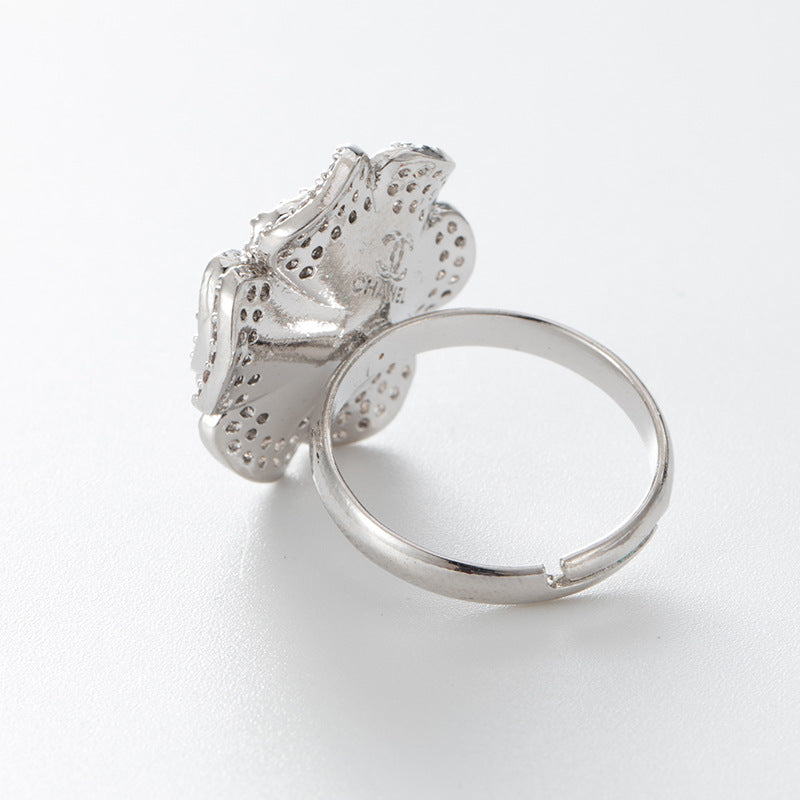 Flower Cubic Zirconia Rings R2224