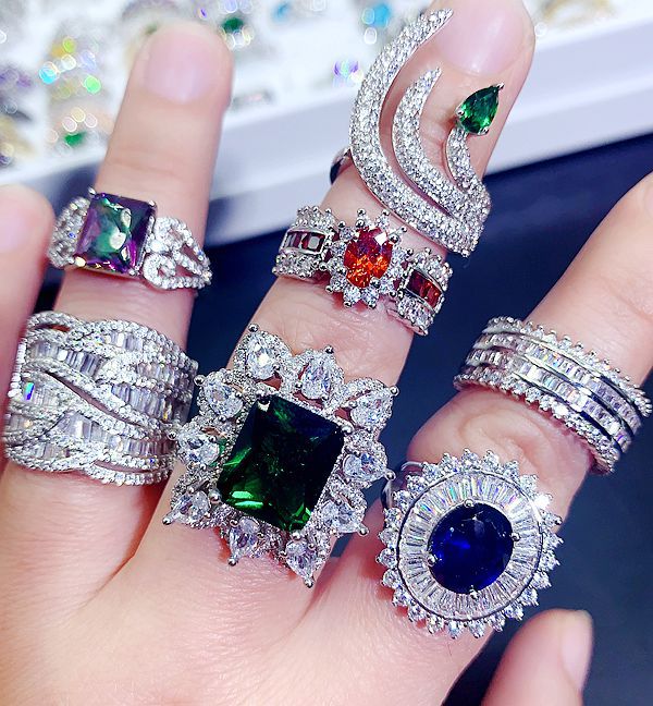 Cubic Zirconia Geometry Random Rings R2228