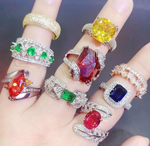 Cubic Zirconia Geometry Random Rings R2228