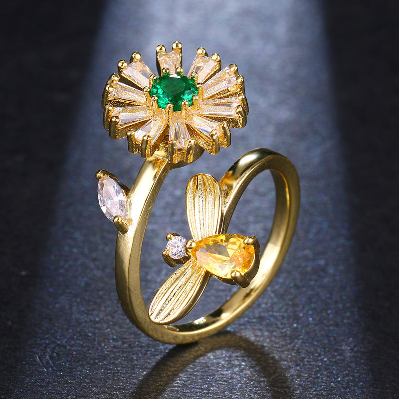 Daisy Cubic Zirconia Ring R2330
