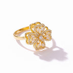 Floral Cubic Zirconia Rings R2333