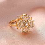 Floral Cubic Zirconia Rings R2333