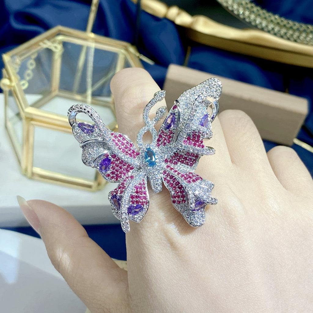 Butterfly Cubic Zirconia Rings R2365