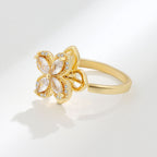 Flower Cubic Zirconia Ring R2386