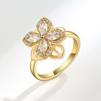 Flower Cubic Zirconia Ring R2386
