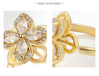 Flower Cubic Zirconia Ring R2386