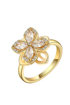 Flower Cubic Zirconia Ring R2386