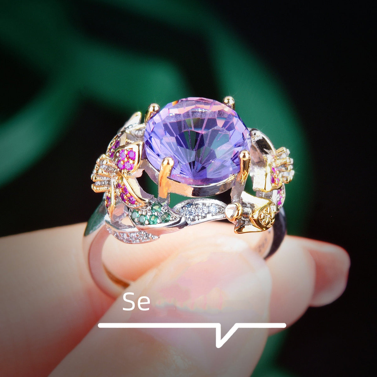 Floral Cubic Zirconia Rings R2391