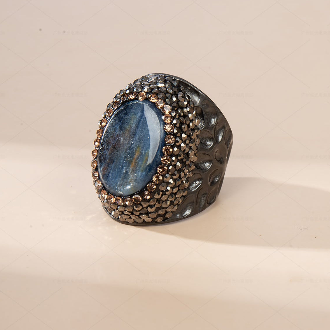Kyanite Rhinestone Pavé Cocktail Ring R2525