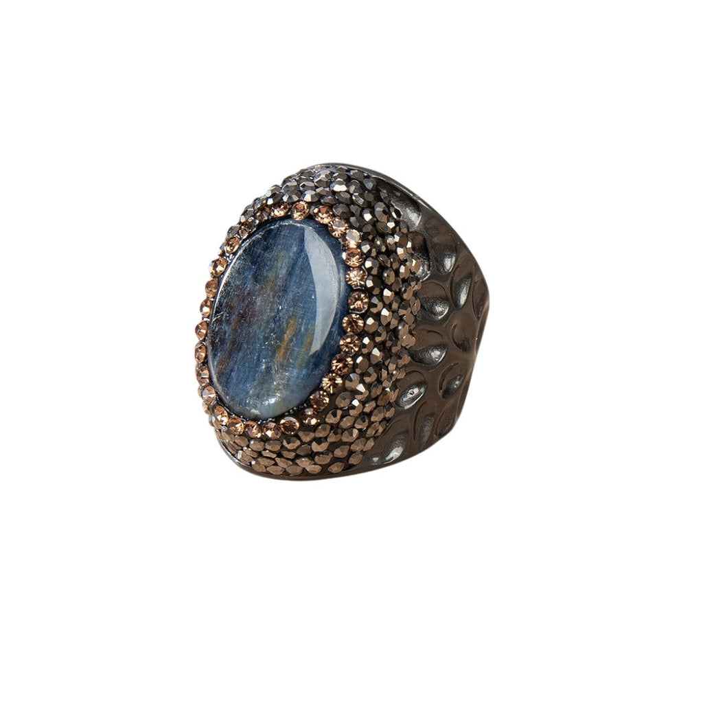Kyanite Rhinestone Pavé Cocktail Ring R2525