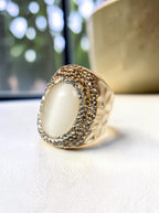 Cymophane Rhinestone Pavé Cocktail Ring R2527