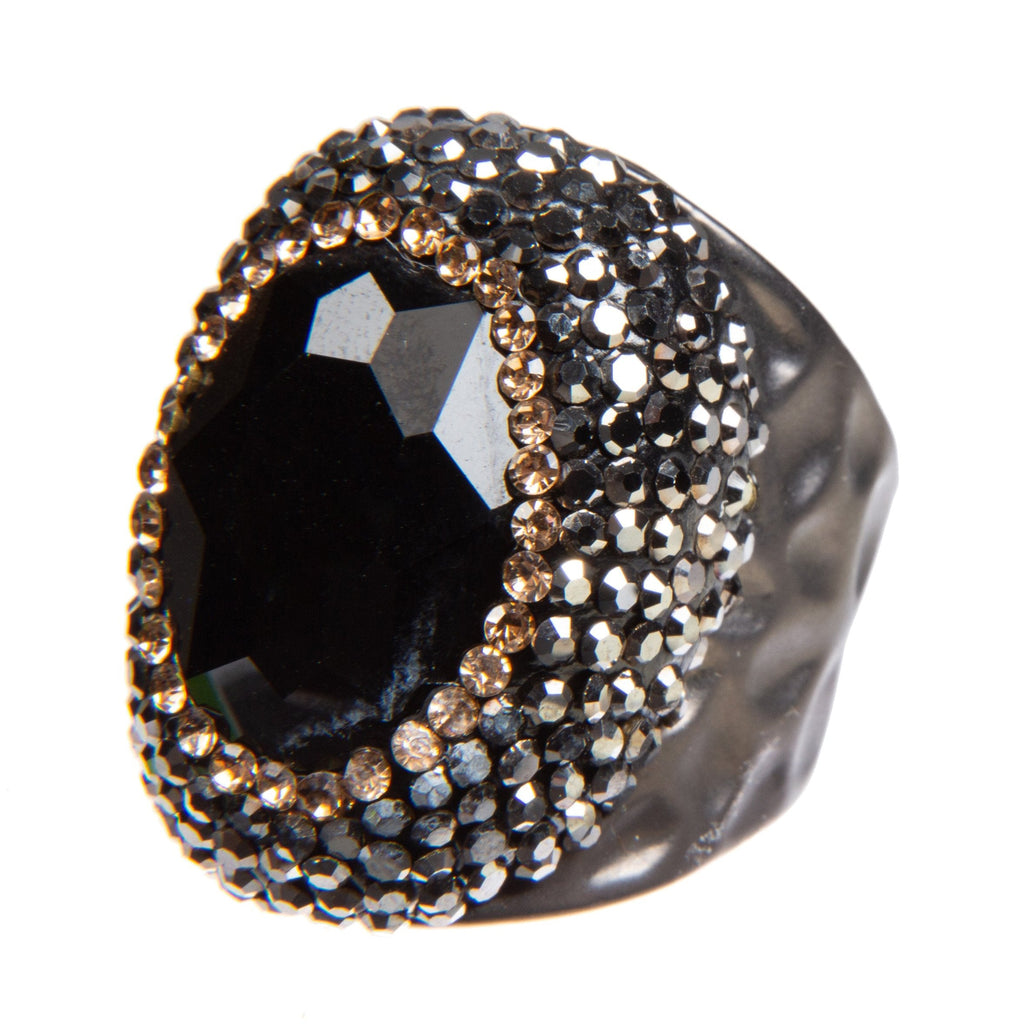 Glass Pavé Cocktail Ring R2532