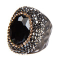 Glass Pavé Cocktail Ring R2532
