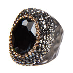 Glass Pavé Cocktail Ring R2532