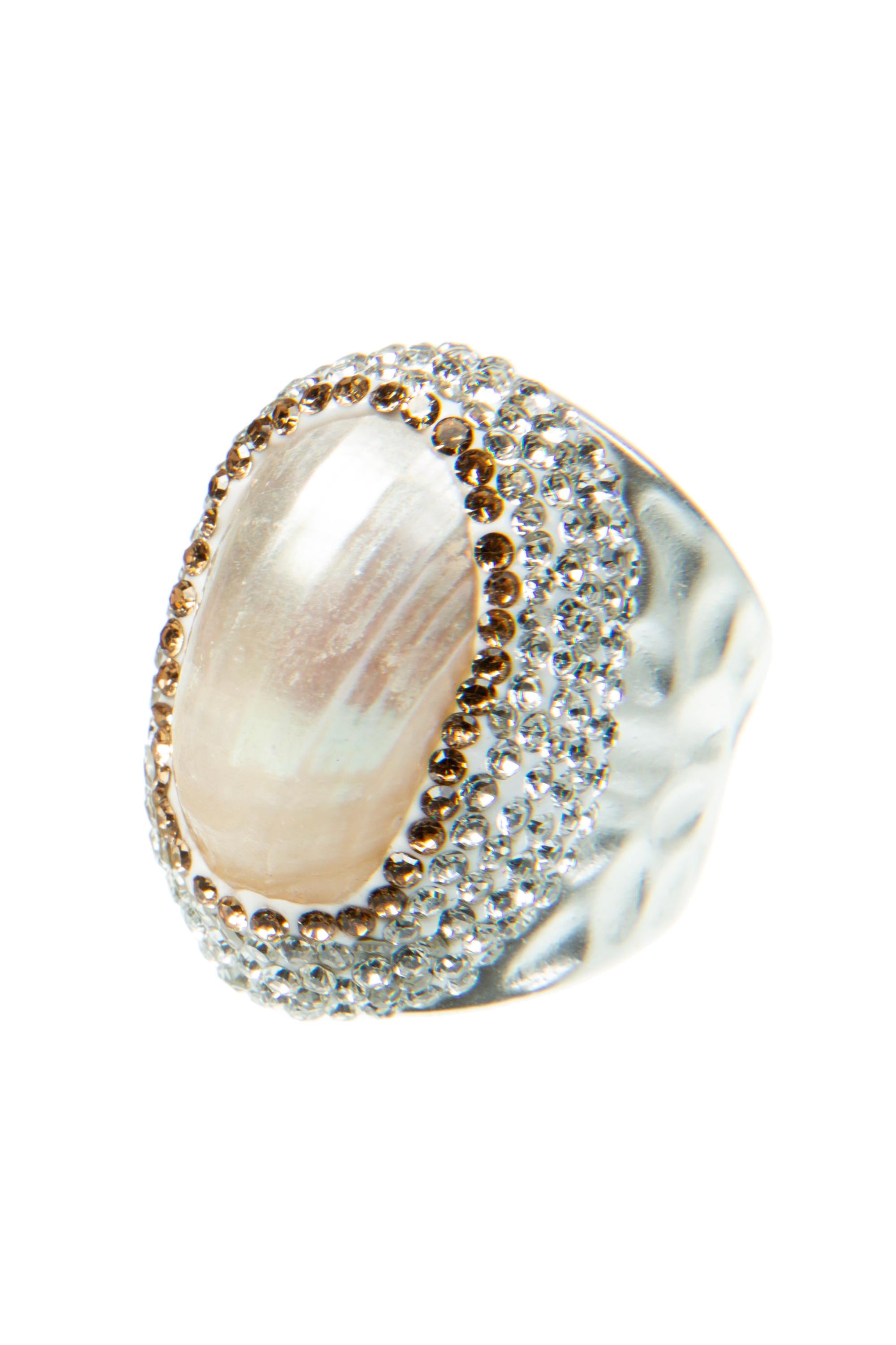 Shell Pavé Cocktail Ring Ring R2544
