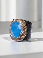 Round Crystal Pavé Cocktail Ring R2553