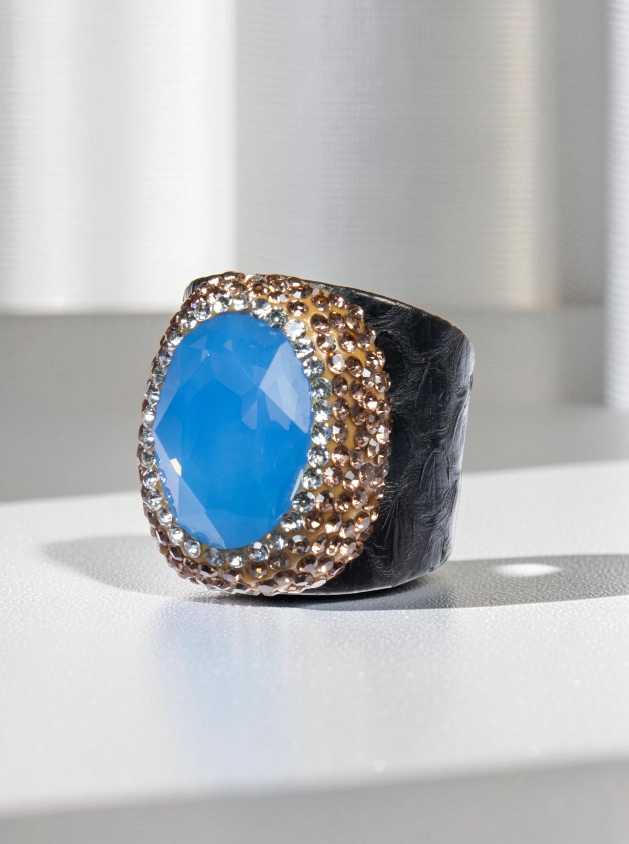 Round Crystal Pavé Cocktail Ring R2553