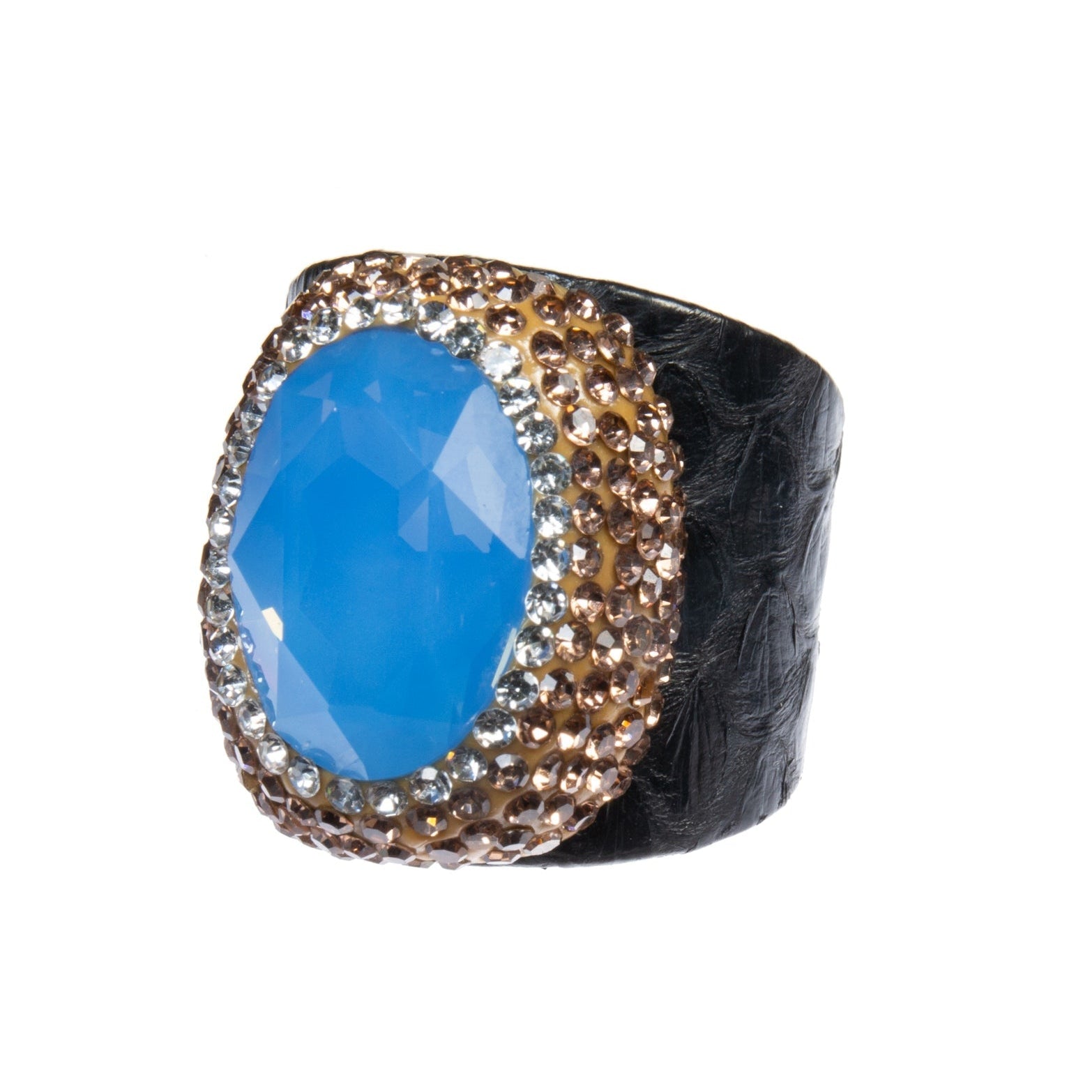 Round Crystal Pavé Cocktail Ring R2553