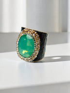 Round Crystal Pavé Cocktail Ring R2553