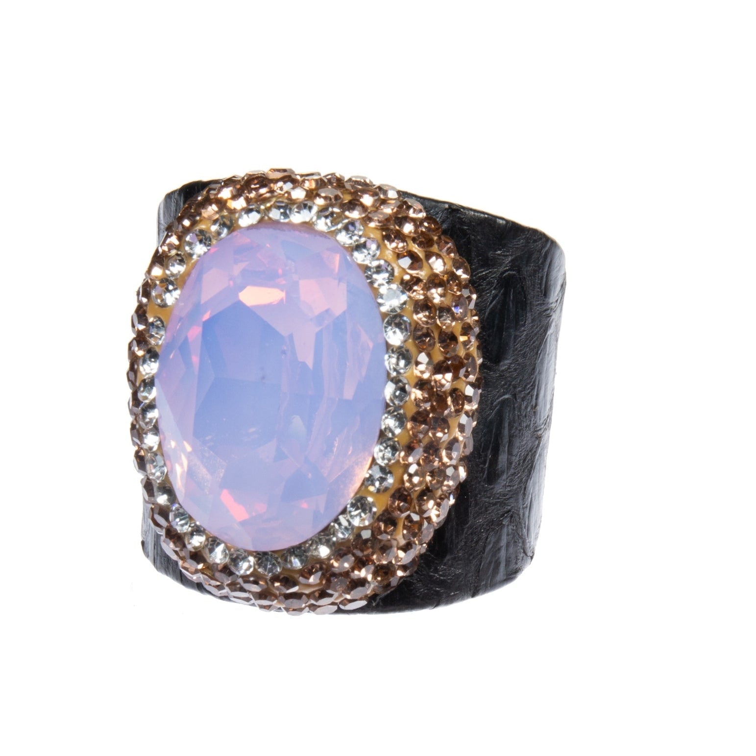 Round Crystal Pavé Cocktail Ring R2553