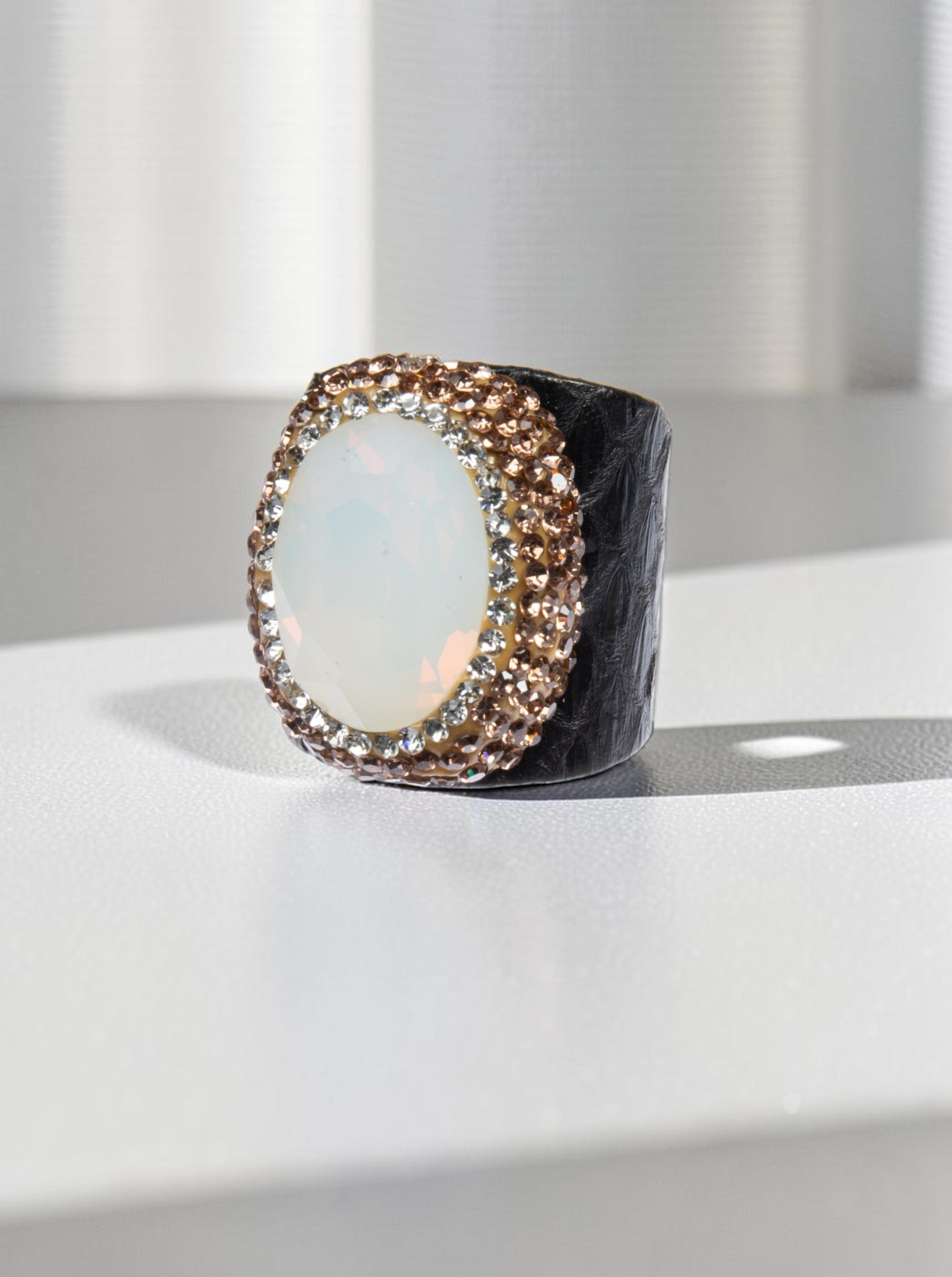 Round Crystal Pavé Cocktail Ring R2553