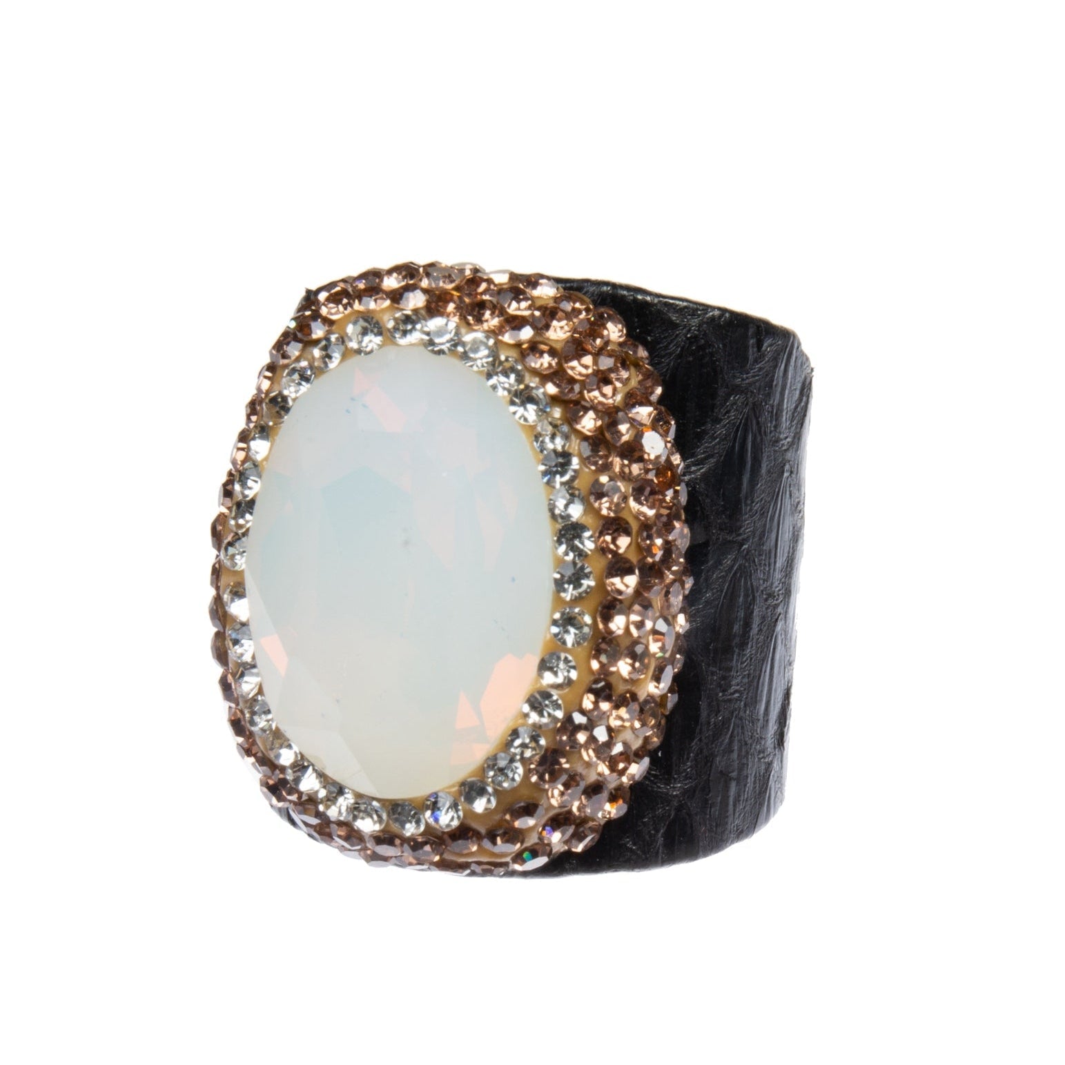 Round Crystal Pavé Cocktail Ring R2553
